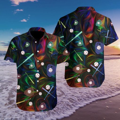 Baseball Simple Hibiscus Hawaiian Aloha Shirts Fantastic, Hawaiian shirt for men HO2953