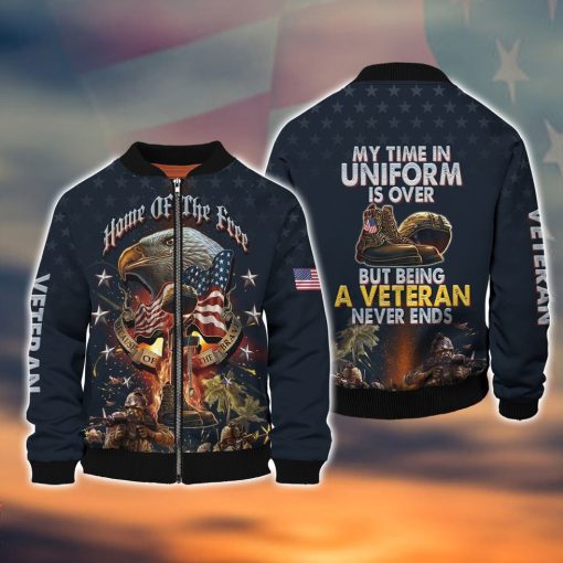 Veteran Home Of The Free Polo Shirts, Being Veteran Never End 3D Hoodie, Veteran Clothing 2022 TO2767