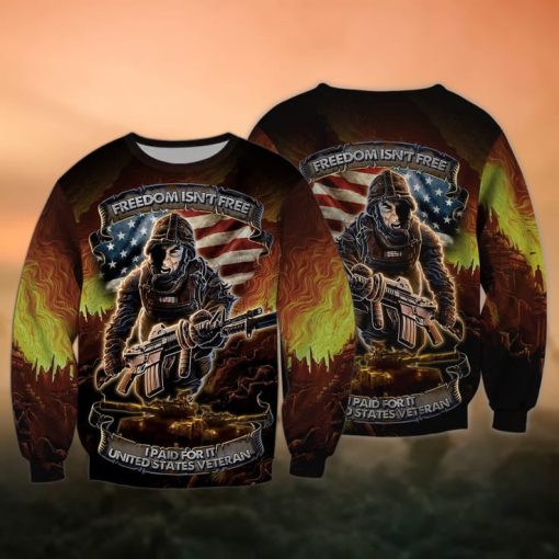 Freedom Isn'T Free United State Veteran 3D Shirt, Us Veteran Clothing, Gift To Veterans TO2771