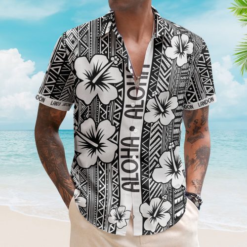 Aloha Vintage Hibiscus Tropical Pattern Gift For Men Family - Custom Hawaiian Shirts HA0095