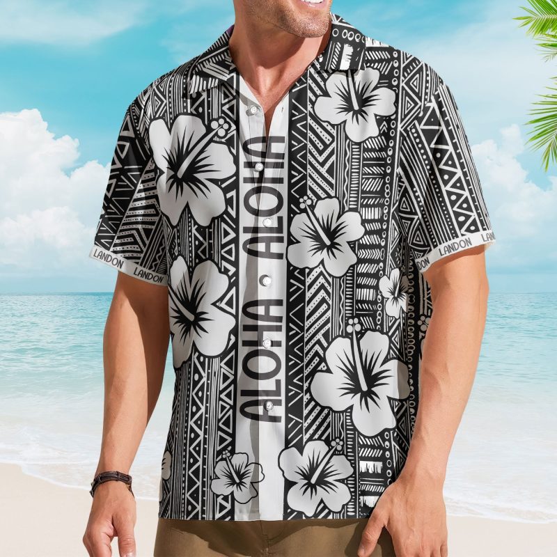 Aloha Vintage Hibiscus Tropical Pattern Gift For Men Family - Custom Hawaiian Shirts HA0095