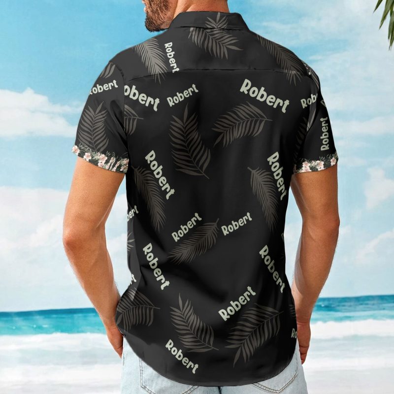 Custom Name Hibiscus Tropical Line Vintage Aloha Shirts - Custom Hawaiian Shirts HA0070