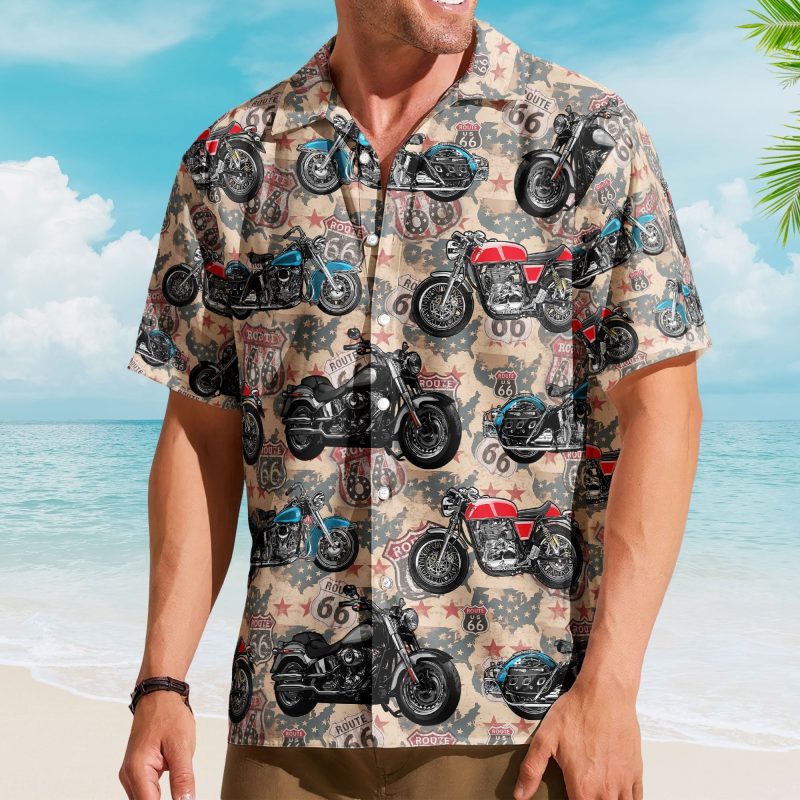 Custom Vintage Bikes Photo For Bikers Men Husband - Custom Photo Hawaiian Shirt HA0104