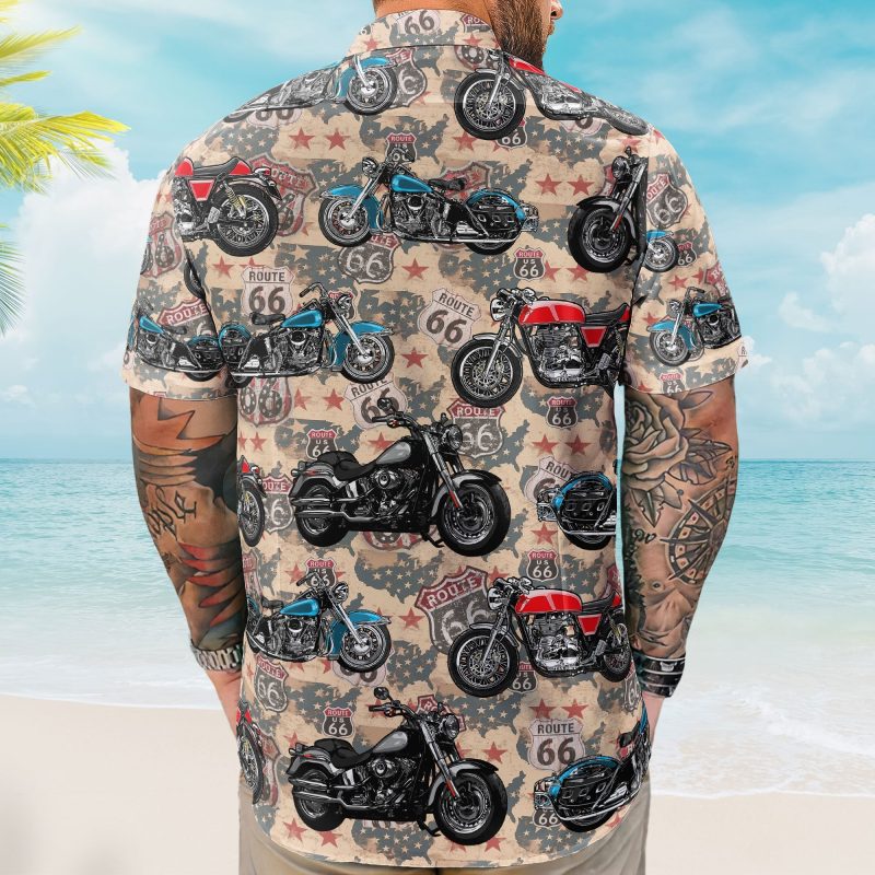 Custom Vintage Bikes Photo For Bikers Men Husband - Custom Photo Hawaiian Shirt HA0104