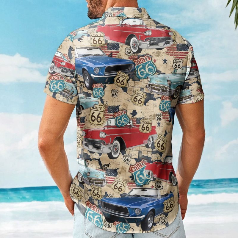 Custom Vintage Cars Muscle Cars For Men, Husband - Custom Photo Hawaiian Shirt HA0054