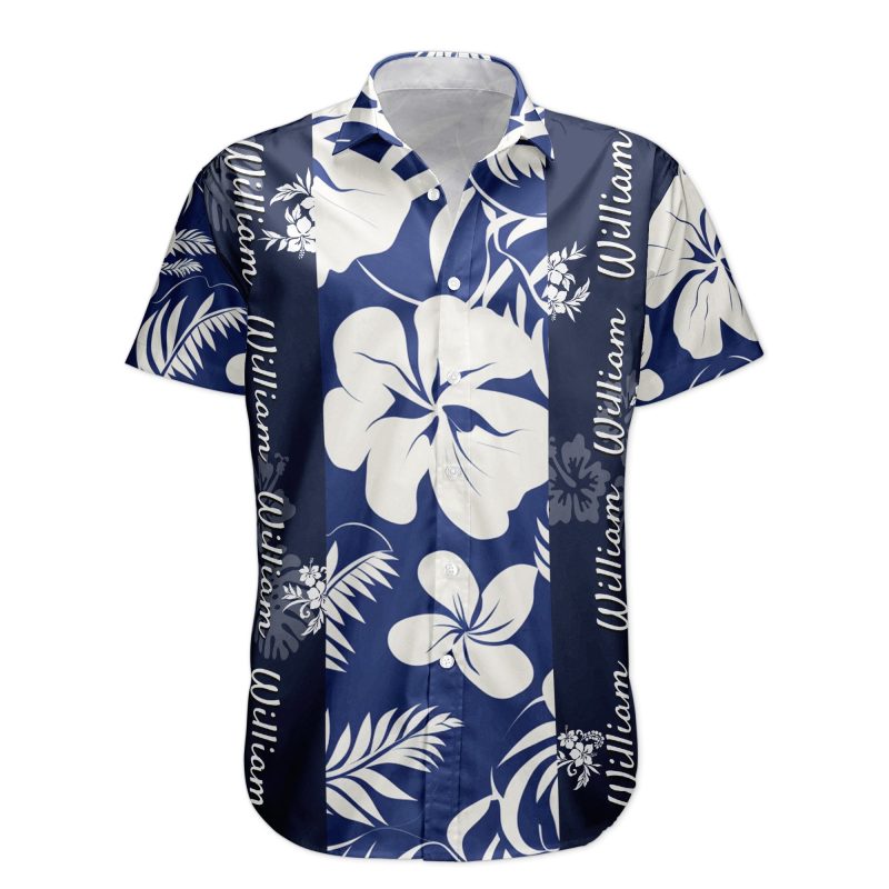 Floral Tropical Vintage Pattern Custom Name Aloha Shirts - Custom Hawaiian Shirts HA0091