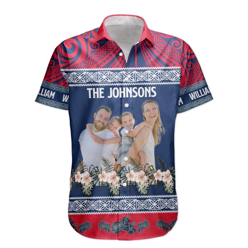 Hibiscus Tropical Aloha Shirts Photo Gift For Family - Custom Photo Hawaiian Shirts HA0113
