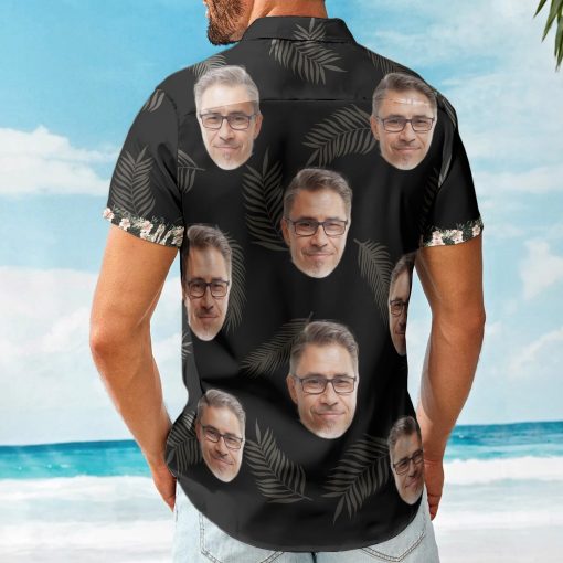 Hibiscus Tropical Line Vintage Funny Face Aloha Shirts - Custom Photo Hawaiian Shirts HA0020