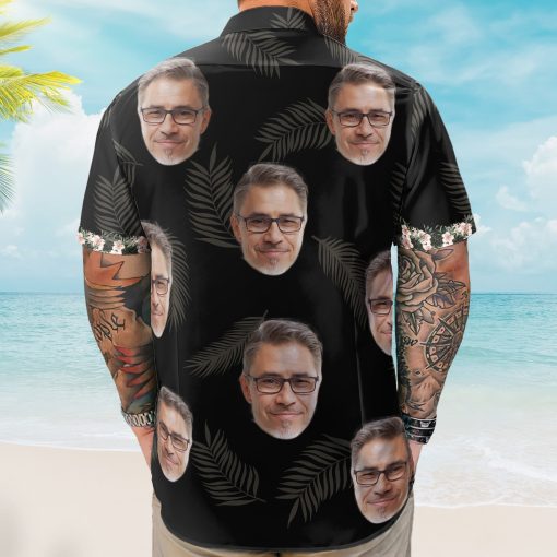 Hibiscus Tropical Line Vintage Funny Face Aloha Shirts - Custom Photo Hawaiian Shirts HA0020