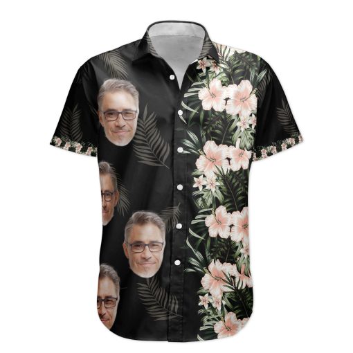 Hibiscus Tropical Line Vintage Funny Face Aloha Shirts - Custom Photo Hawaiian Shirts HA0020