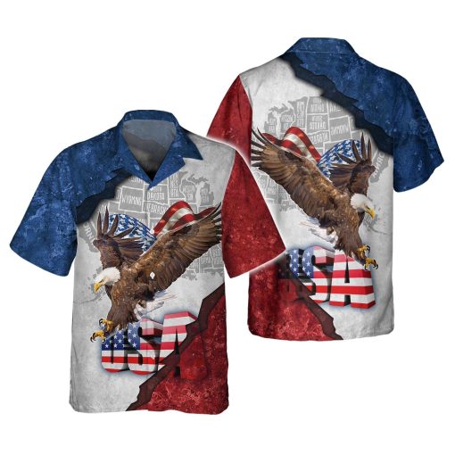 Eagle American 3D All Over Print Shirt - Independence Day Is Coming - 3D Hawaiian Shirt 4Th Of July Pride Usa Hoodie 3D TO0164