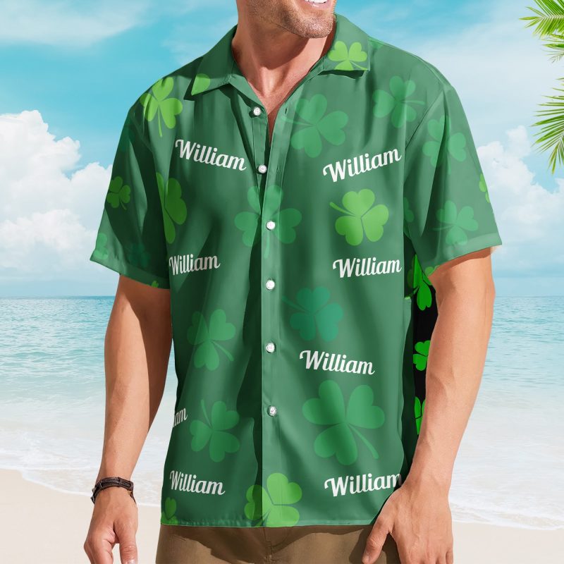 St.Patrick's Day Irish Shamrock Vintage Aloha Shirt - Custom Hawaiian Shirts HA0086