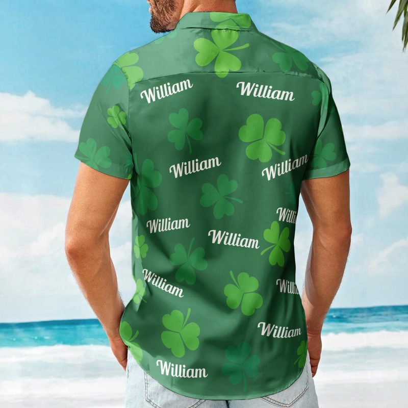 St.Patrick's Day Irish Shamrock Vintage Aloha Shirt - Custom Hawaiian Shirts HA0086