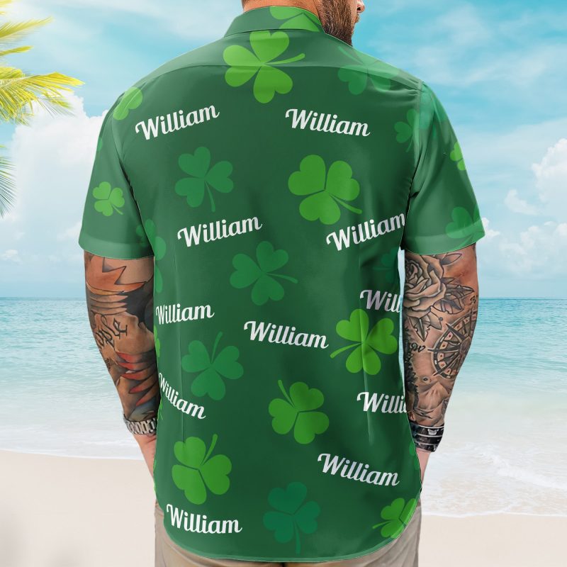 St.Patrick's Day Irish Shamrock Vintage Aloha Shirt - Custom Hawaiian Shirts HA0086