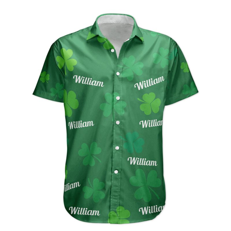 St.Patrick's Day Irish Shamrock Vintage Aloha Shirt - Custom Hawaiian Shirts HA0086