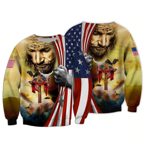 One Nation Under God, 3D Full Print Hoodie T Shirt, Independence Day 3D Hawaiian Shirts TO0216