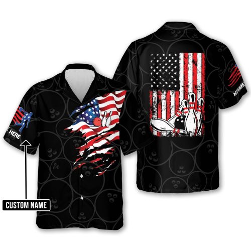 USA Flag Patriotic Hawaiian Shirt HB0026