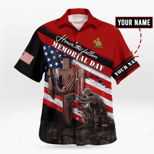 US Veteran Memorial 'Honor The Fallen - Memorial Day' Hawaiian Shirt, gift for veteran HO2229