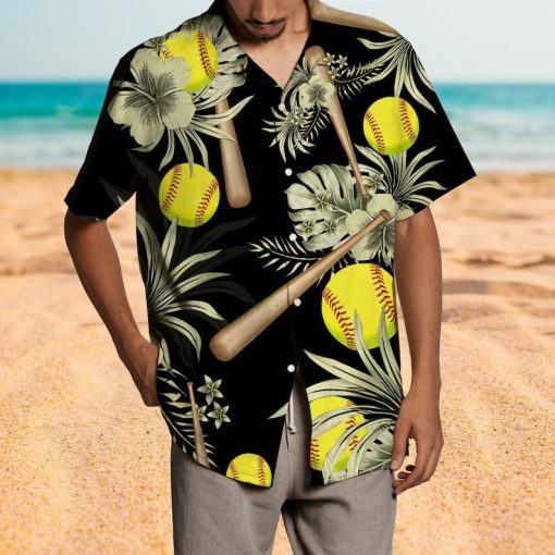 Floral Softball Hawaiian Shirt For Men And Women, Softball Hawaii Shirt ET0010